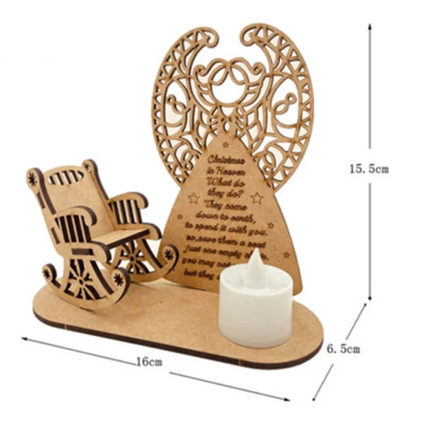 Personalized Christmas in Heaven Rocking Chair Ornament Memorial Tabletop Plaque - Image 6