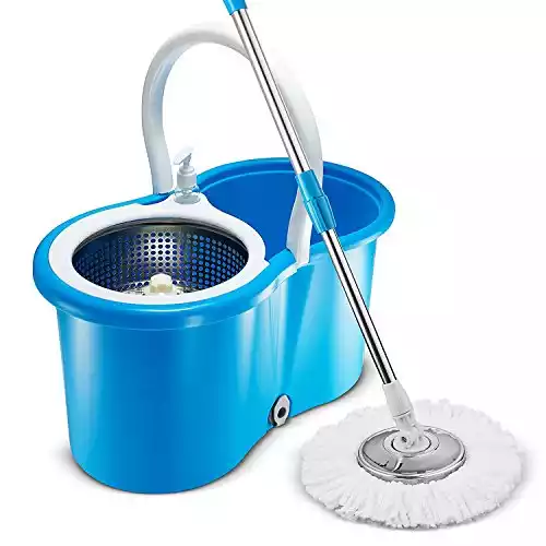 SPIN MOP AT BUCKET FLOOR CLEANING SYSTEM