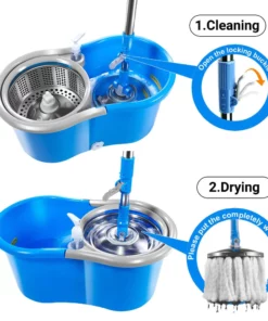 SPIN MOP AND BUCKET FLOOR CLEANING SYSTEM