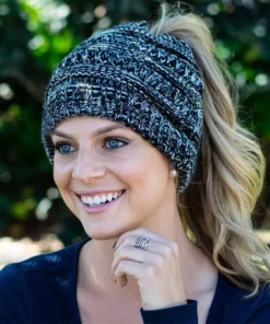 Soft Knit Ponytail Beanie