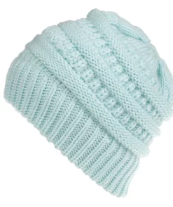 Soft Knit Ponytail Beanie