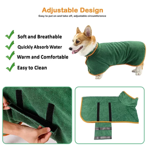 Задебелена крпа за капење со микрофибер абсорбента за кучиња