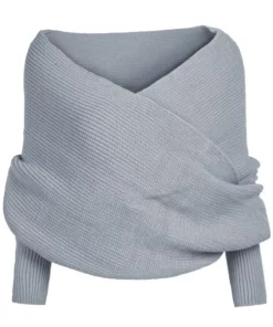 Trendy Knitted Sweater-Scarf With Sleeves