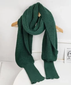 Trendy Knitted Sweater-Scarf With Sleeves