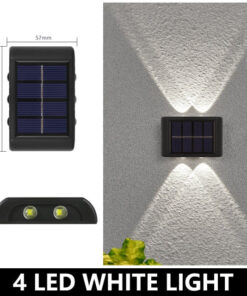 Lampada da parete per esterni da esterno a energia solare impermeabile