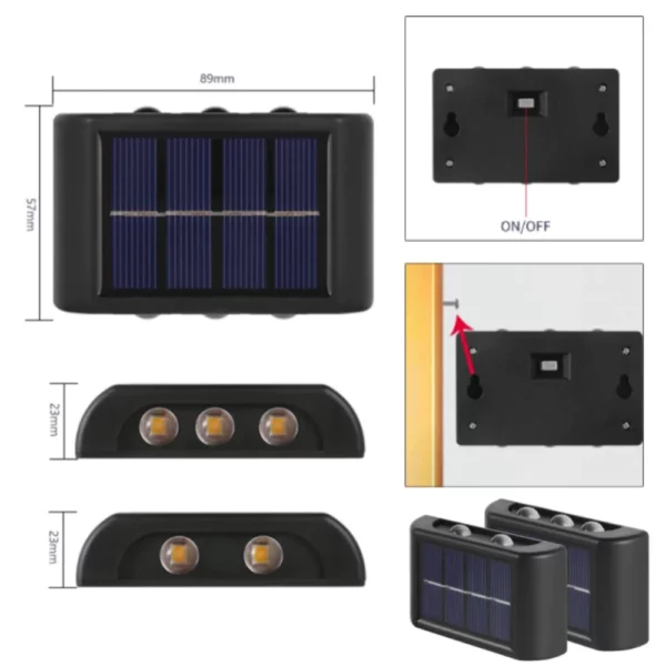I-Solar Powered Outdoor Patio Wall Decor Light
