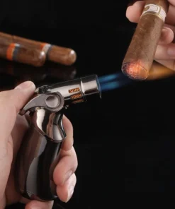 Windproof Straight Torch Blue Flame Lighter