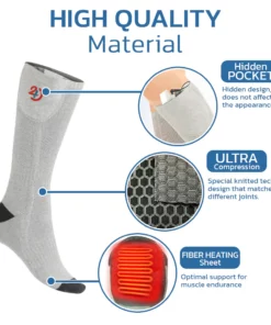 24H7WARM Detoxify Ηλεκτρικές Θερμαινόμενες Κάλτσες Γραφενίου