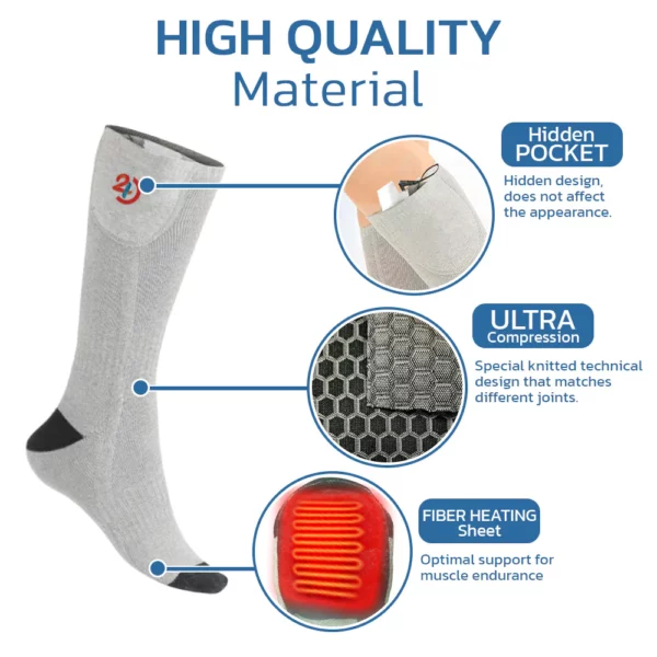 24H7WARM Detoxify Electric Heated Graphene Socks