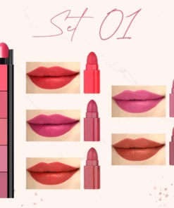 5 Rangi ya Velvet Matte Compact Lipstick