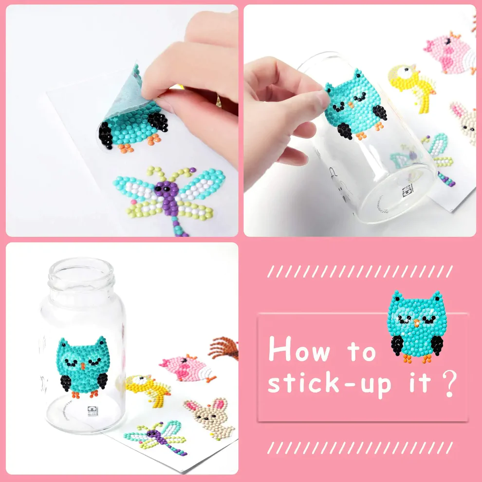 Beginners 24 PCS 5D DIY Diamond Painting Stickers Kits