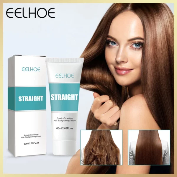 EELHOE Keratin Kho Cov plaub hau Straightening Cream