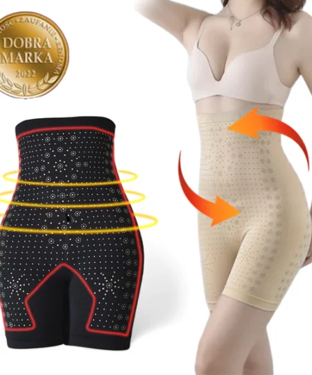 Far Infrared Negative Oxygen Ion Fat Burning Tummy Control Detox Bodysuit Briefs