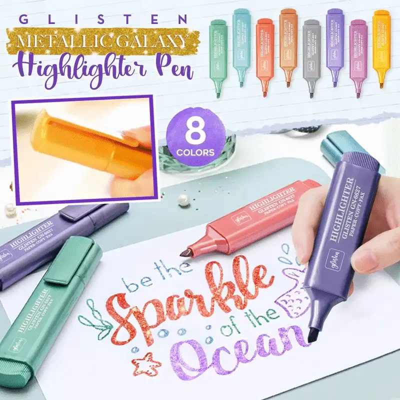 GLISTEN Metallic Galaxy Highlighter Pen