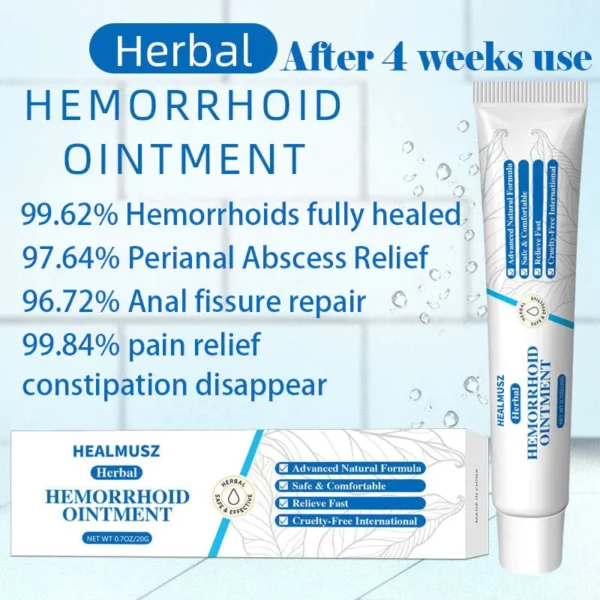 HealmuszPro Natural Herbal Hemorrhoids Ointment