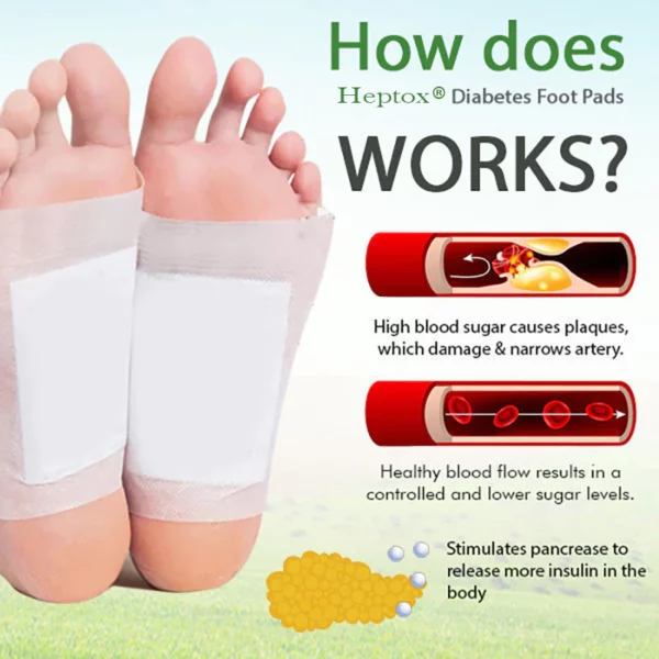 แผ่นแปะเท้าสำหรับผู้ป่วยเบาหวาน Heptox®