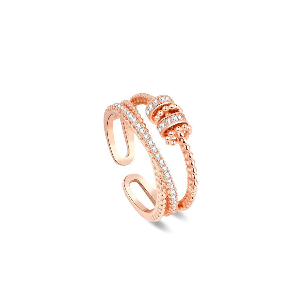 I-JANSIO Threanic Triple-Spin Ring