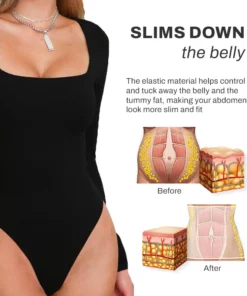 LadySlim LongSleeve SquareNeck Bodysuit