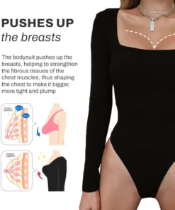 LadySlim LongSleeve SquareNeck Bodysuit