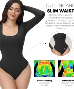 LadySlim LongSleeve SquareNeck Bodysuit