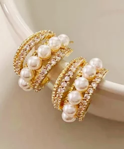 LymphRevive Auriculotherapy White Onyx Ear Cuff