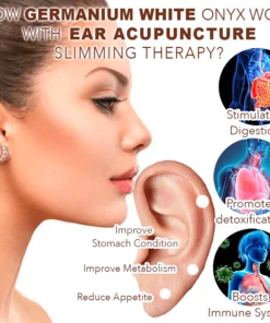 LymphRevive Auriculotherapy White Onyx Ear Cuff