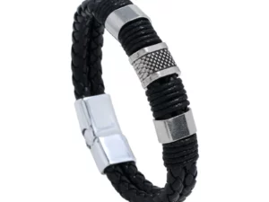 MagneticTherapy MensSlimming Leather Bracelet