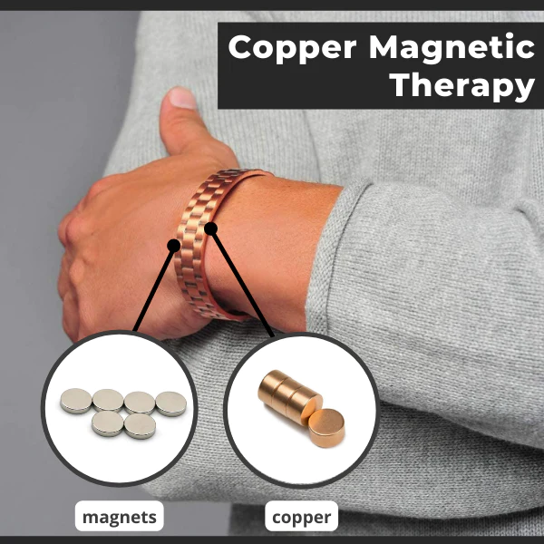 Breichled Therapi Magnetig Copr Pur Menheal™