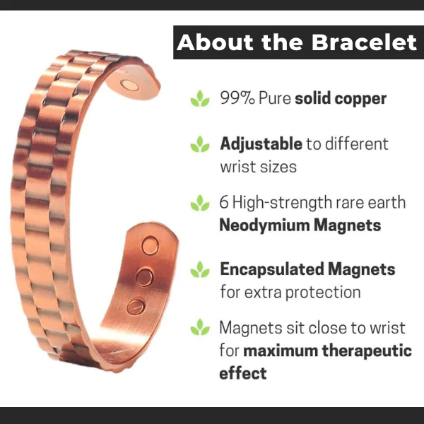 Menheal™ Pure Copper MagneticTherapy-armbånd