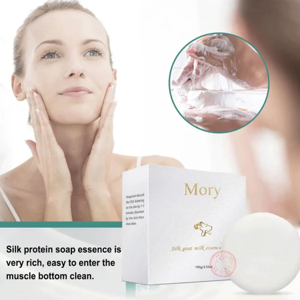 Mory Organic Silk Protein Handmade Soap For Face Body Facial