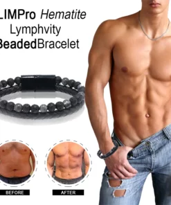 SLIMPro Hematite Lymphvity BeadedBracelet