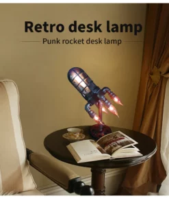 Steampunk Rocket Lamp