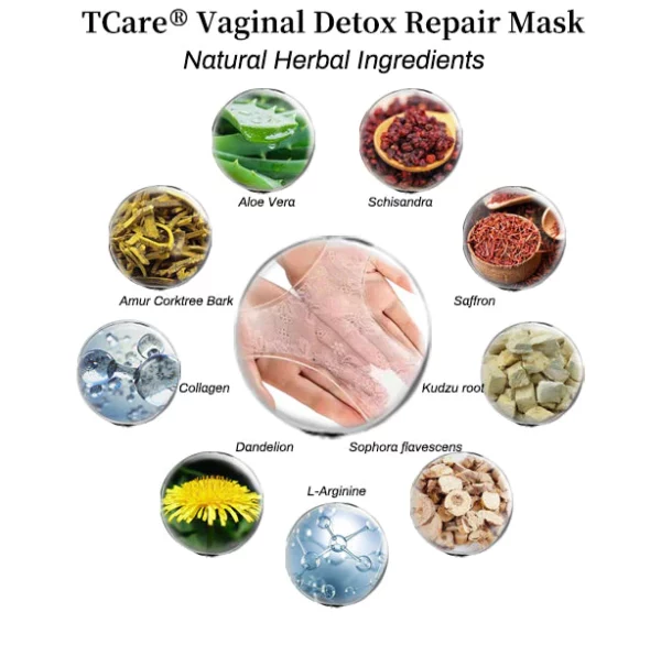 TCare® Detox Vaginal & Riparim Forcues dhe T-Maska rozë dhe e butë