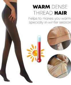 Thermal Fleece Lined Fake Translucent Pantyhose