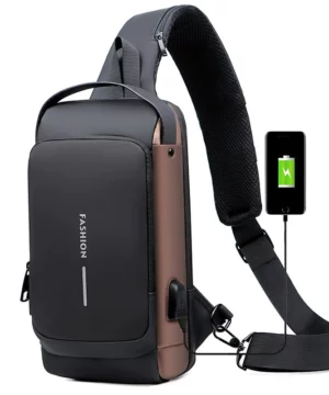 USB Charging Sport Sling Anti-Theft Shoulder Bag