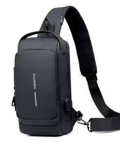 USB Charging Sport Sling Anti-Theft Shoulder Bag