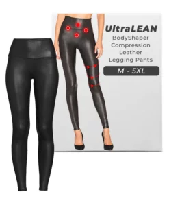 UltraLEAN BodyShaper Compression LeatherLegging Pants