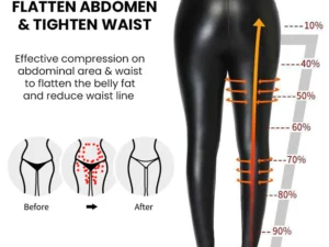 UltraLEAN BodyShaper Compression LeatherLegging Pants
