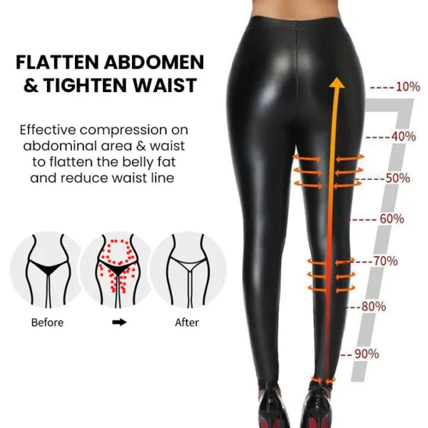 UltraLEAN BodyShaper компрессиялық былғары аяқты шалбар