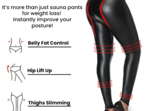 UltraLEAN BodyShaper Compression LeatherLegging Pants