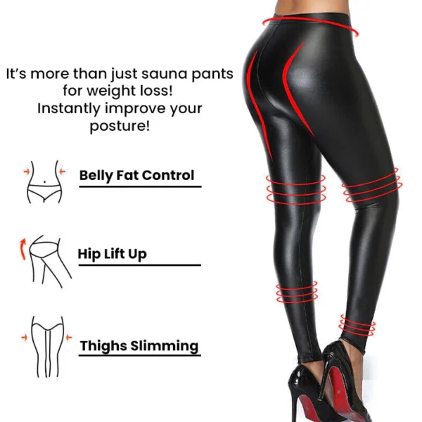 UltraLEAN BodyShaper Compression LeatherLegging Pants