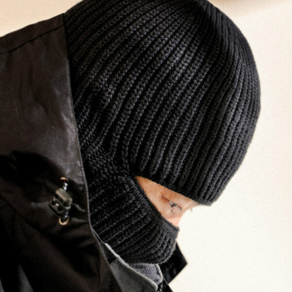 ზამთრის ნაქსოვი Balaclava Beanie ქუდი