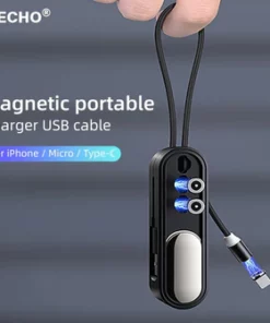 3 in 1 Short Magnetic USB Cable