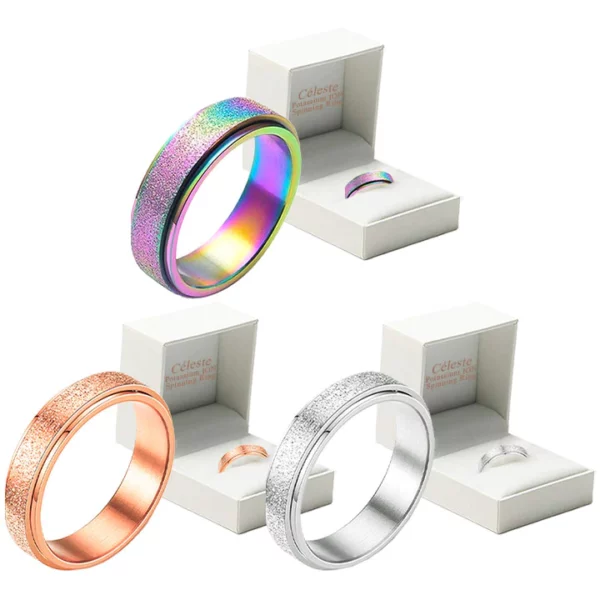 Celeste Potassium ION Spinner Ring