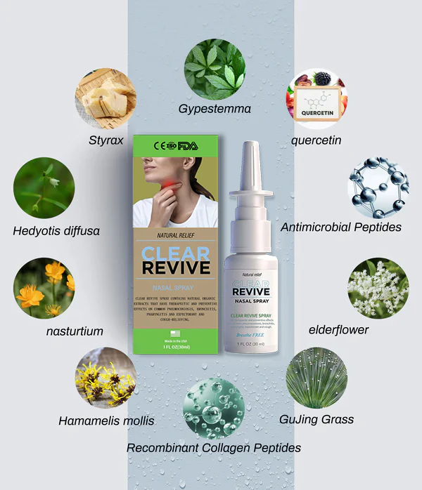 Clear Revive® Organic Herbal Lung Cleanse & Repair Nasal Spray PRO