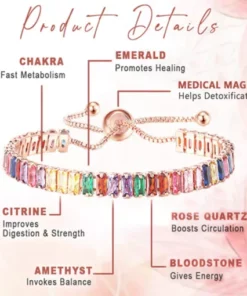 CrystalPower™ Lymph Drainage Magnetic Tourmaline Bracelet