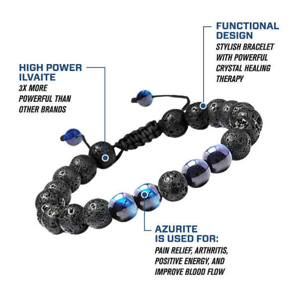 Bracelet Radaighníomhach Energeti Azurite