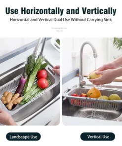 Extend Kitchen Sink Adjustable Drain Basket