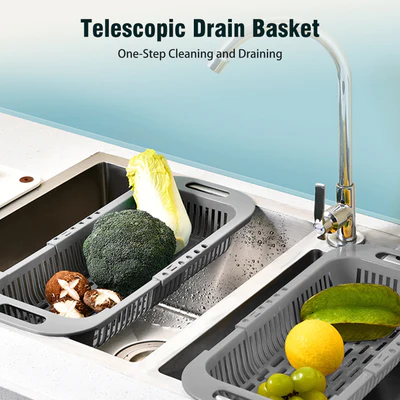 Wonjezerani Kitchen Sink Adjustable Drain Basket