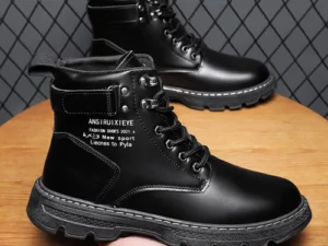 Handmade Leather Boots All Black